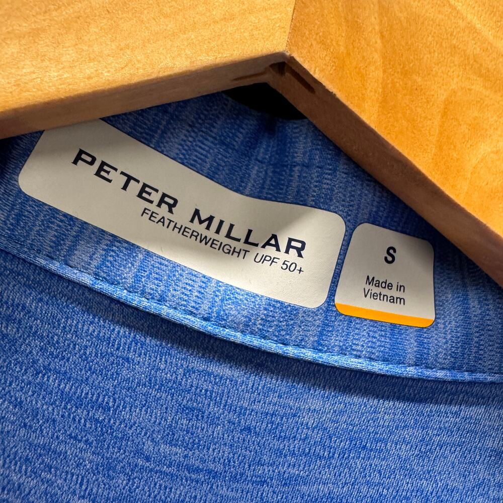 Peter Millar Polo Shirt Mens Small Blue Featherweight UPF 50+ LIBERTY NATIONAL - Picture 2 of 7